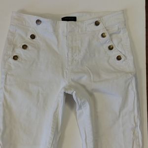 Hi- rise Sailor style cropped skinny jeans